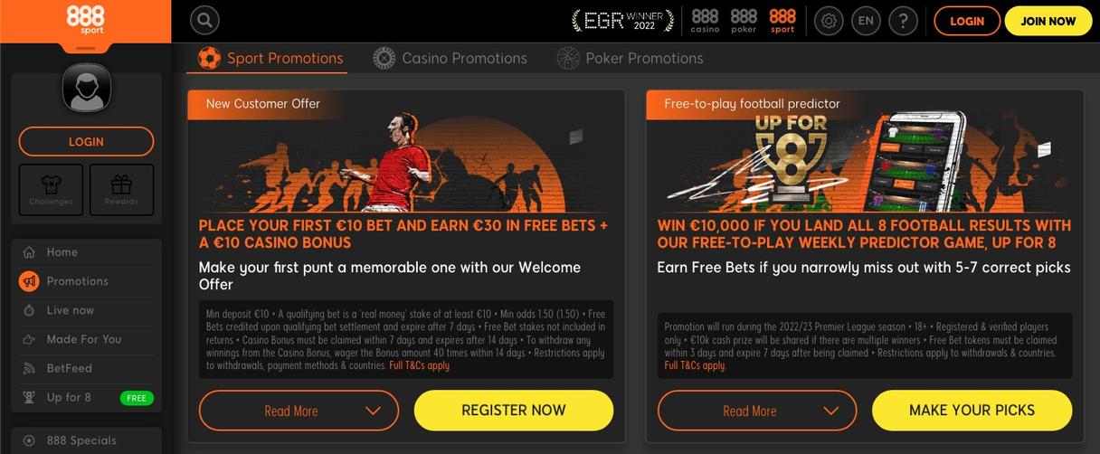 888Sport Promotions