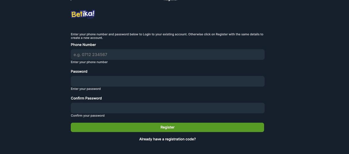 Betika registration