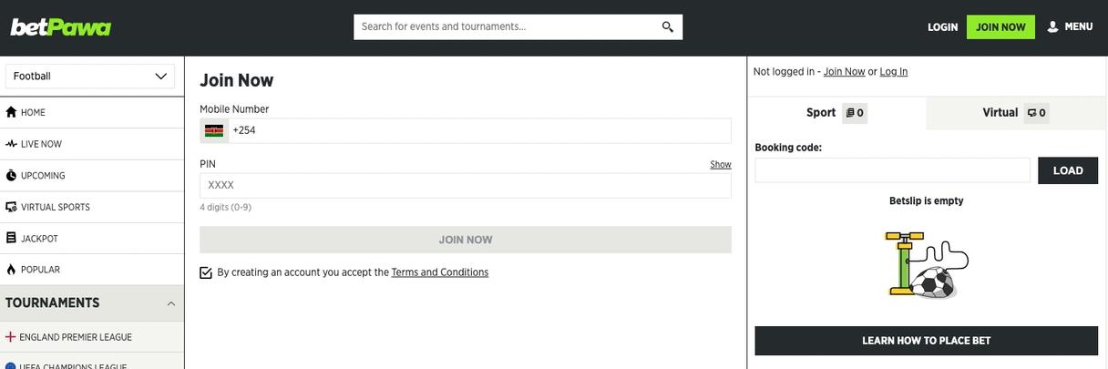 BetPawa Registration