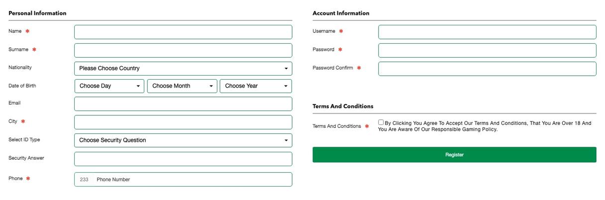 MyBet registration